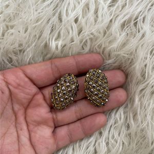 Gold Coloured statement earring