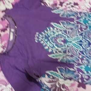 Purple Office Wear Festive Kurti