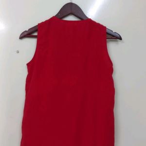 Vanheusen Red Sleeveless Top