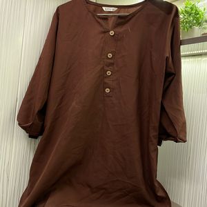 Brown Short Kurti/ Tunic