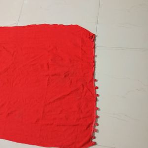 Red Summer Stall Or Dupatta