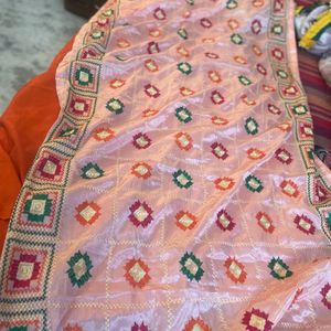 Combo Of Two Dress Material With One Phulkari