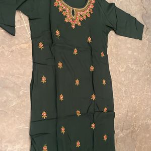 Embroidery Viscose Rayon Festive Kurti For Women