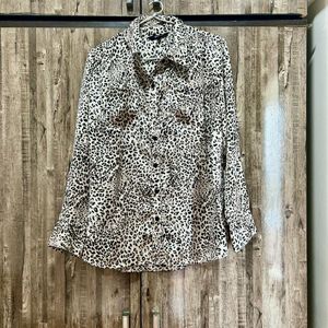 Animal Print Satin Shirt