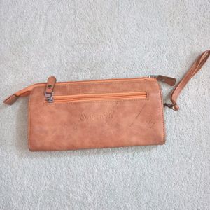 Women Peach Wallet For Daily Use