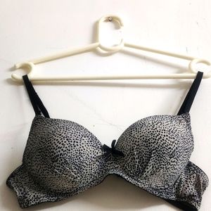 Leopard Print Heavily Padded Push Up Bra