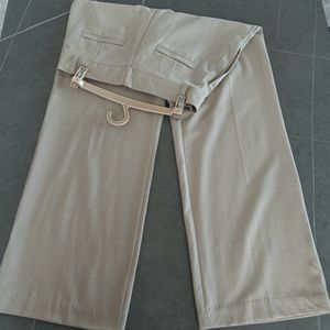 Light Beige Straight Legged Trouser