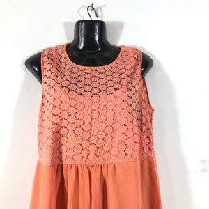 Coral AND Branded Dress