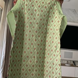 Pista Green Full Set Salwar Sharara Dupatta