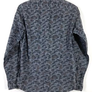 Grey Printed Casual Shirt (Men's)