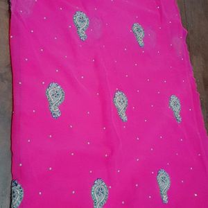 New embroidery Jari work saree