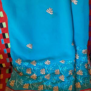 Beautiful Embroidery Georgette Saree