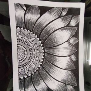 Mandala Sunflower Art