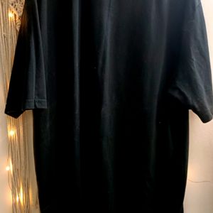 Women Oversized Black T-shirt XXL