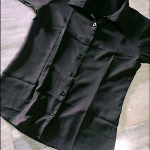 Black Formal Shirt For Women Girls