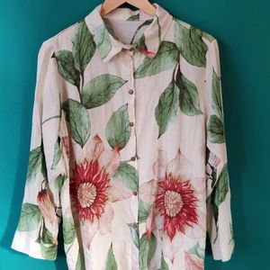 Flowy Floral Print Summer Shirt