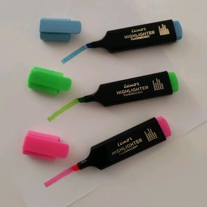 Highlighters In Fluorescent Colours