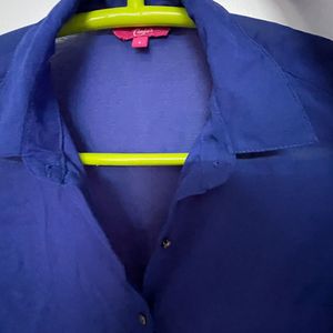 Blue Shirt Chiffon