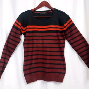 Max Red & Black Stripes Pull Over