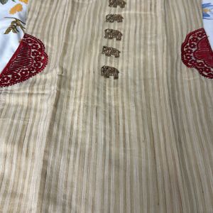 Vintage Vibe Beige Kurta