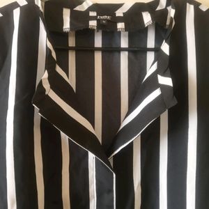 Black Stripped Shirt For Women