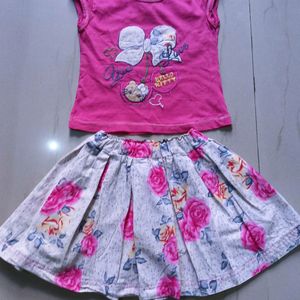 Girls Top And Skirt Set