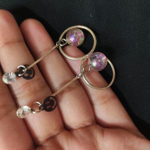 Long Earrings With Crystal Ball