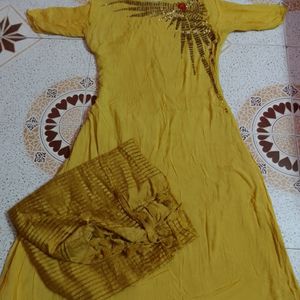 Yellow Kurta Duppata Set