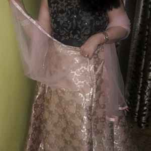 Beautiful Party Wear Lehenga In Contrast