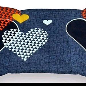 New Heart Design Bedsheet +2 Pillow Cover