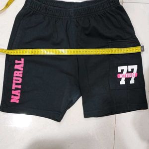 Black Shorts With Pink Details