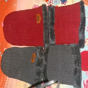 Woolen Cap With Muffler Set (Colors Available )