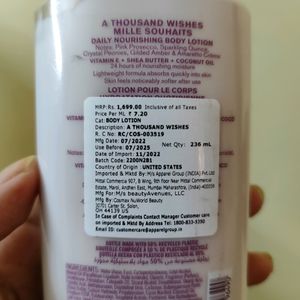 BBW Thousand Wishes Body Lotion