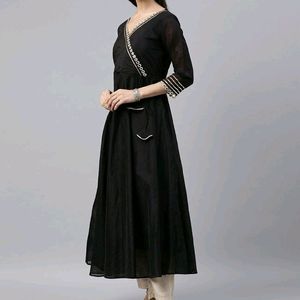 Inddus Black Anarkali Kurta