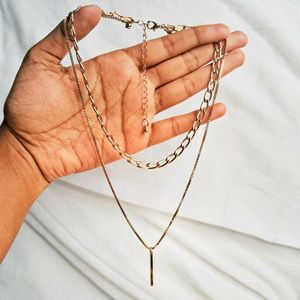 Urbanic Gold Plated Layered Necklace