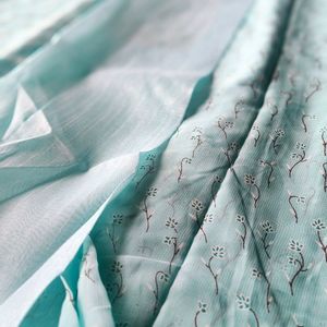 Sea Green Regular Wear Saree