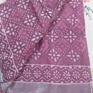 Hand Block Print Cotton Saree