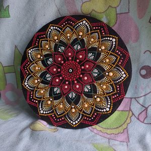 beautiful handmade dotting mandala art 🔥