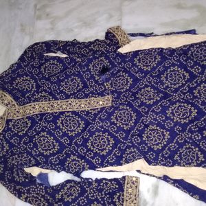 Blue Straight Kurti