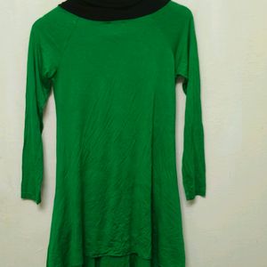 Trendy New Green And Black Long Top For Women