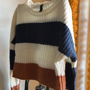 Lined Multi Colour Sweater