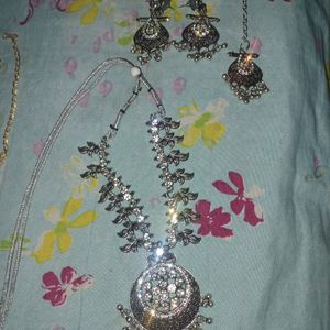 Silver Oxidized Jwellery Set