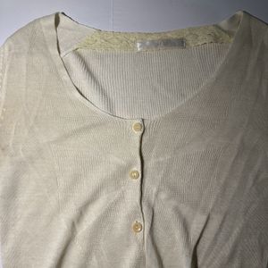 Cream Colour Top For Girls