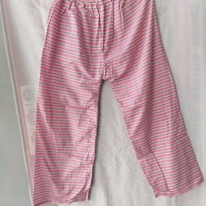 Pink Cotton Plazzo For Women