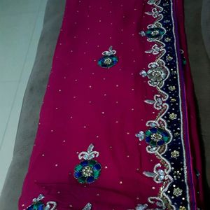 Beautiful Rani pink saree