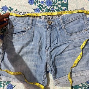 Denim Washed Shorts