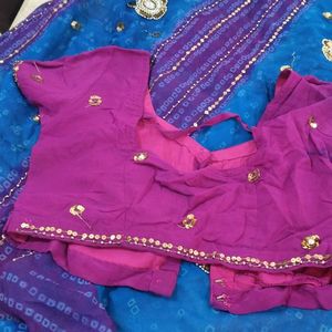 Bandhej Rajasthani Saree Attractive Work