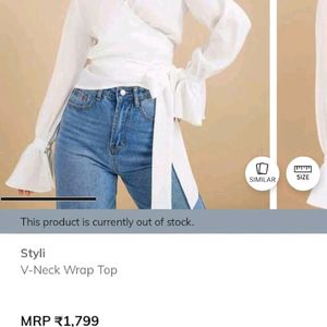 White Korean Wrap Top