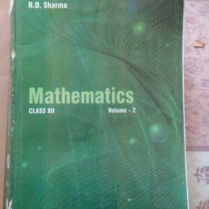 Rd Sharma Class 12 Vol 2 Maths Books