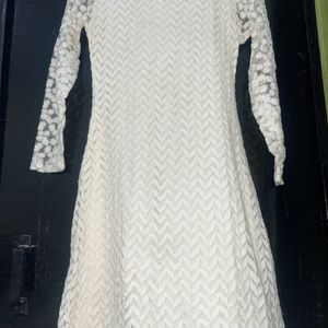 Off White Crochet Dress